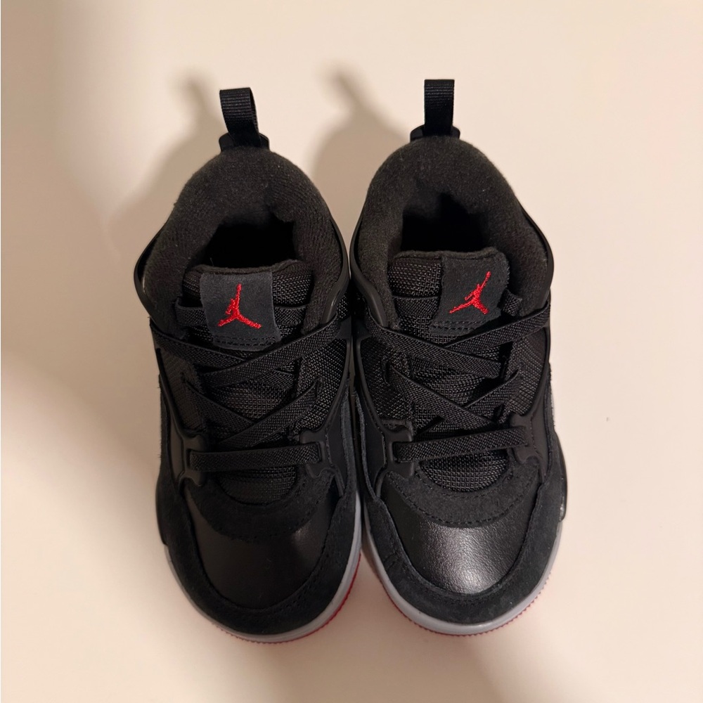 Jordan Kids Black and Red Sneakers